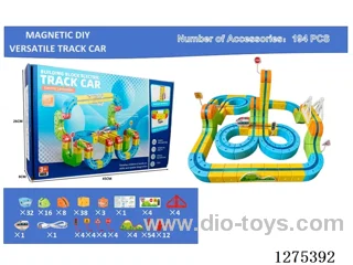 194PCS Magnetic DIY Transformable Track Car