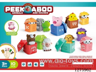 Board Games - Soft Rubber Animal Matching Houses (10 Houses with 10 Animals)