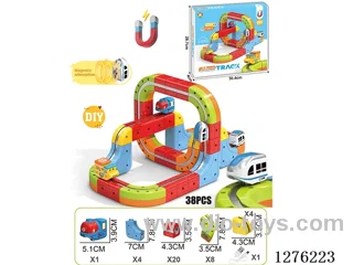 38PCS DIY Magnetic Levitation Track included battery