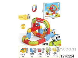 38PCS DIY Magnetic Levitation Track included battery