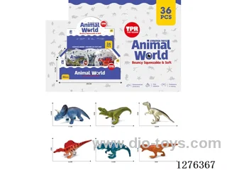 TPR Soft Rubber Dinosaur Series 36PCS