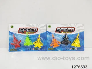 3 Solid-Color Free-Wheeling Airplanes