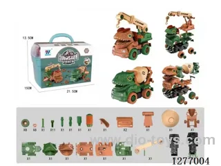 2-in-1 DIY Build-and-Disassemble Inertia Dinosaur Car 2 colors