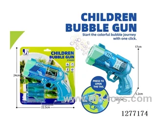 Electric Lighted Bubble Gun +60 mL x 2 (55 mL capacity)