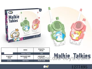 3-in-1 Kids' Walkie-Talkies (1 Pair) 500m Range, Call & Transformation Features