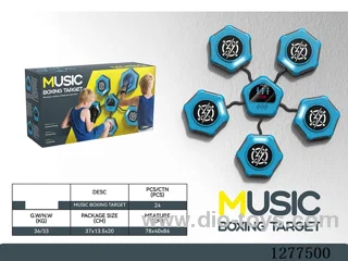 Music Punching Bag, Movable Target (Bluetooth) with Gloves