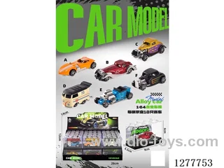 free wheel alloy car 18PCS