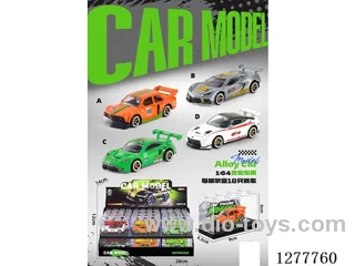 free wheel alloy car 18PCS