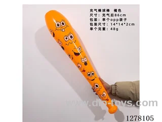 Inflatable Toy - 86cm Emoticon Baseball Bat (Orange)