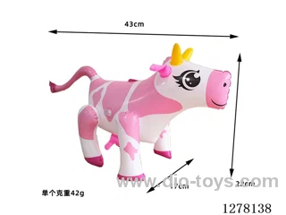 Inflatable Toy - Small Pink Inflatable Cow