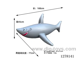 Inflatable Toy - 1-Meter Silver Shark