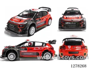 1/7 2.4G 3CH RC Car, Red and White, Battery-Free Version