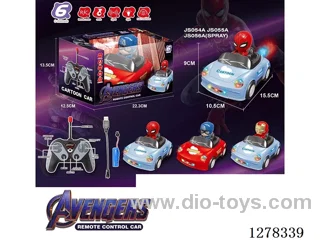 Iron Man 6ch Cartoon RC Car W L/M/spray Includes 1 Lithium Battery and USB Cable
