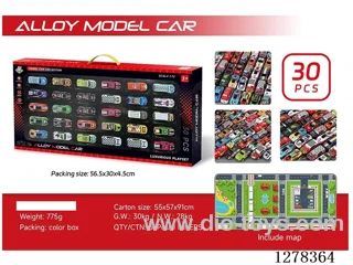 30PCS pull back Alloy Tin Cars (Includes Map)