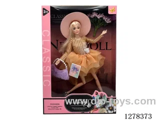 11.5-inch 11-Joint Barbie Doll with Hat, Bag, Bouquet, and Shoes