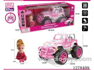(GCC) 1:16 4ch Pink Off-Road Princess Car (Batteries Not Included)