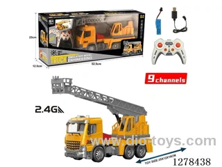 2.4G 9ch RC Aerial Ladder Truck included battery