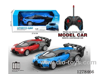 1:18 Bugatti 4ch RC Car with Headlights (Batteries Not Included)2 colors
