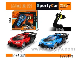1:18 4ch RC Race Car with Lights (Batteries Not Included)