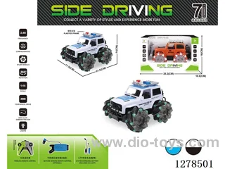 Jeep Police Car Side-Slide (2 mixed) included battery