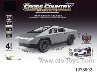 Tesla 4ch 1:14 Cyber Pickup RC Car with Lights (Batteries Included) 2 colors