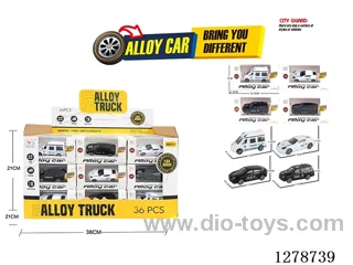 free wheel alloy car 36PCS