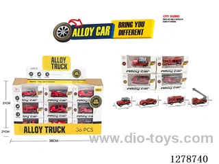 free wheel alloy car 36PCS
