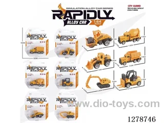 free wheel alloy car 6PCS