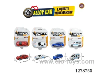 free wheel alloy car 4PCS