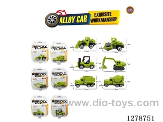 free wheel alloy car 6PCS