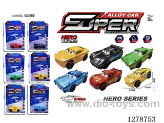 free wheel alloy car 6PCS