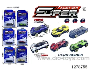 free wheel alloy car 6PCS