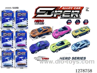 free wheel alloy car 6PCS