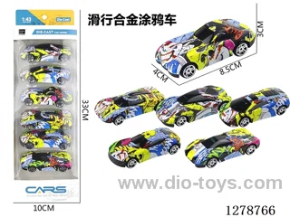 free wheel alloy car 6PCS