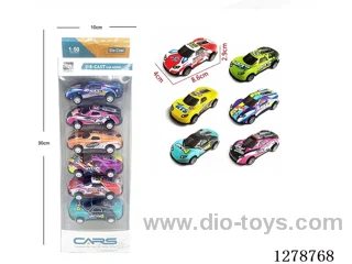 pull back Light Alloy/Metal Car 6PCS