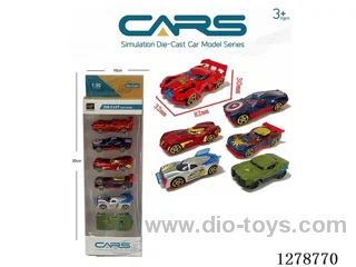 free wheel alloy car 6PCS
