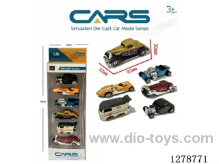 free wheel alloy car 6PCS