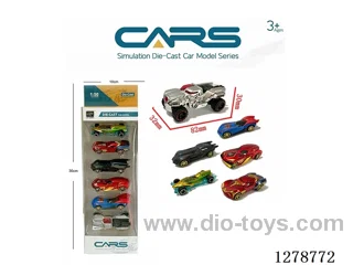 free wheel alloy car 6PCS