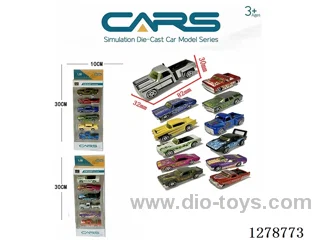 free wheel alloy car 6PCS 12 styles