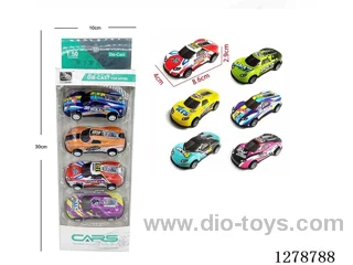 pull back Light Alloy/Metal Car 4PCS