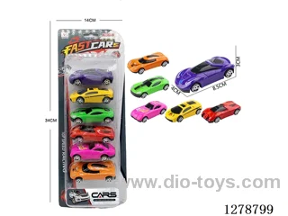 free wheel alloy car 6PCS