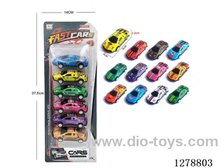 pull back Light Alloy/Metal Car 6PCS