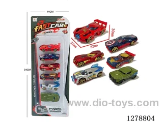 free wheel alloy car 6PCS