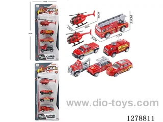 Free Wheel Alloy: 2 Airplanes and 6 Fire Trucks
