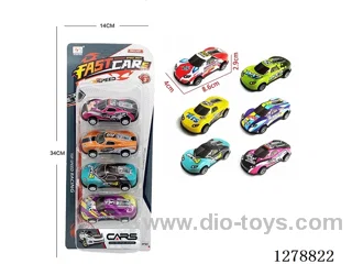 pull back Light Alloy/Metal Car 4PCS