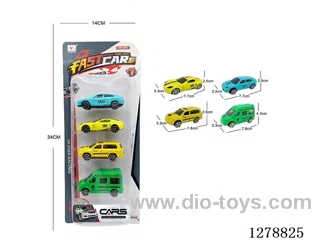 free wheel alloy car 4PCS