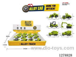 free wheel alloy car 12PCS