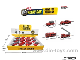 free wheel alloy car 12PCS