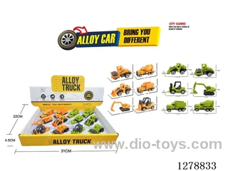 free wheel alloy car 12PCS