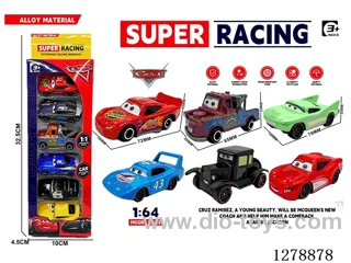 free wheel alloy car 6PCS